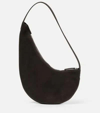 Aesther Ekme Lune Mini Suede Shoulder Bag In 175 Suede Coffee