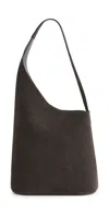 Aesther Ekme Large Lune Leather Tote Bag In Suede Coffee