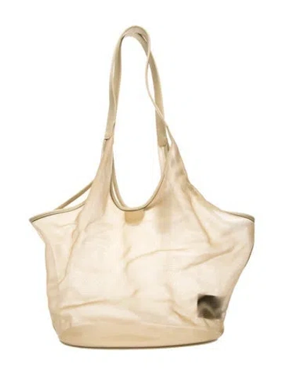 Pre-owned Aesther Ekme Mesh Shoulder Bag W/ Tags In Gold