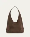 AESTHER EKME MIDI SUEDE CALFSKIN HOBO BAG