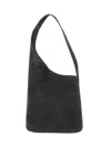 Aesther Ekme Lune Suede-curved Tote Bag In Black