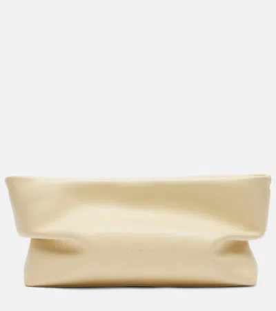 Aesther Ekme Nina Medium Leather Clutch In Yellow