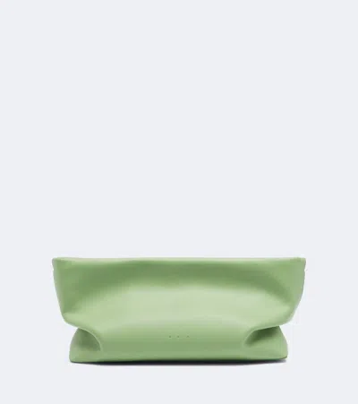 Aesther Ekme Nina Mini Leather Clutch In Green