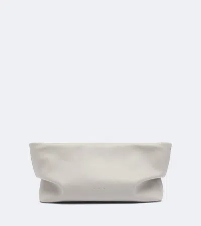 Aesther Ekme Nina Mini Leather Clutch In Grey