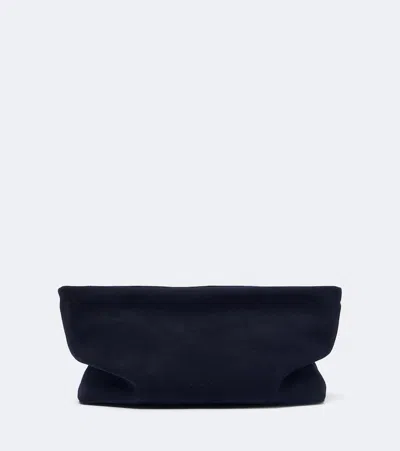 Aesther Ekme Nina Mini Suede Clutch In Blue