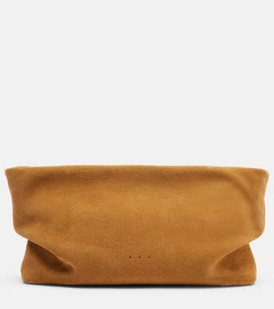 Aesther Ekme Nina Small Suede Clutch In Brown