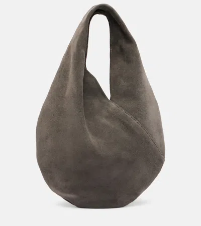 Aesther Ekme Ora Mini Suede Shoulder Bag In Gray