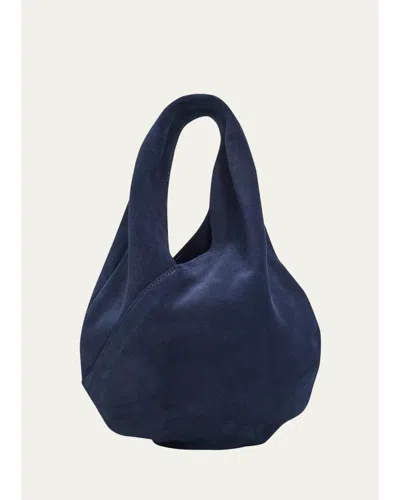 Aesther Ekme Ora Mini Suede Top-handle Bag In Deep Sea