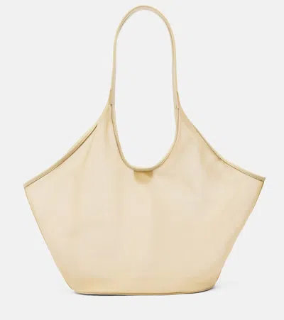Aesther Ekme Large Phantom Mesh Leather-trim Tote Bag In Neutral