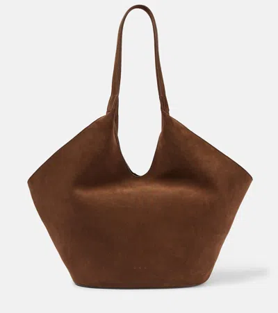 Aesther Ekme Large Phantom Suede Tote Bag In Chocolate