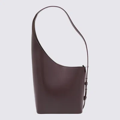 Aesther Ekme Purple Leather Demi Lune Shoulder Bag