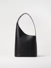Aesther Ekme Denim Lune Suede Top Handle Bag In Black
