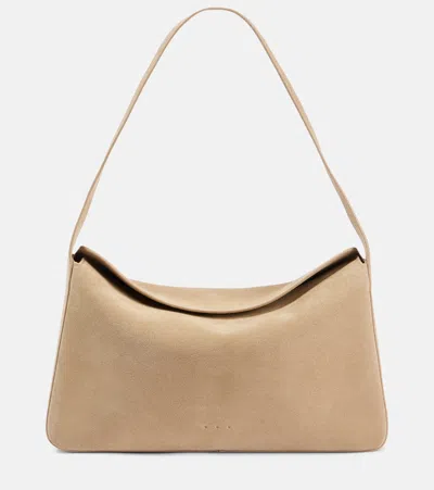 Aesther Ekme Small Suede Shoulder Bag In 182 Suede Sand