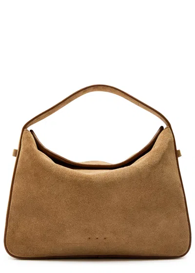 Aesther Ekme Soft Baguette Suede Cross-body Bag In Brown