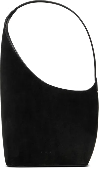 Aesther Ekme Ssense Exclusive Black Demi Lune Bag In 101suede Black