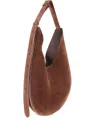Aesther Ekme Suede-curved Shoulder Bag In Brown