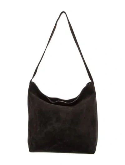 Pre-owned Aesther Ekme Suede Hobo In Black