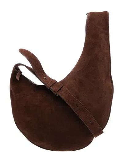 Pre-owned Aesther Ekme Suede Shoulder Bag In Brown