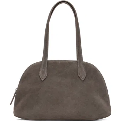 Aesther Ekme Taupe Cosmo Soft Bag In 259 Suede Dark Taupe
