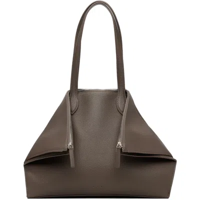 Aesther Ekme Taupe Fold Bag In 256 Grain Dark Taupe