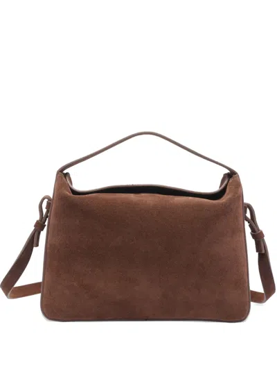 Aesther Ekme Top-handle Suede-leather Shoulder Bag In Brown