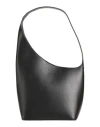 Aesther Ekme Denim Lune Suede Top Handle Bag In Black