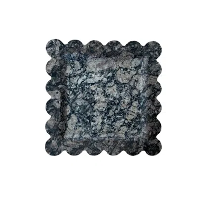 Aesthete Label Midnight Hour Marble Tray In Blue