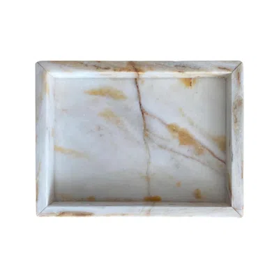 Aesthete Label White / Gold / Pink 222 Box Tray - Golden Hour Onyx In Multi