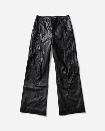 Aesynctx Swamp Faux Leather Pants In Black