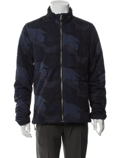 Pre-owned Aether Camouflage Print Puffer Coat In Blue