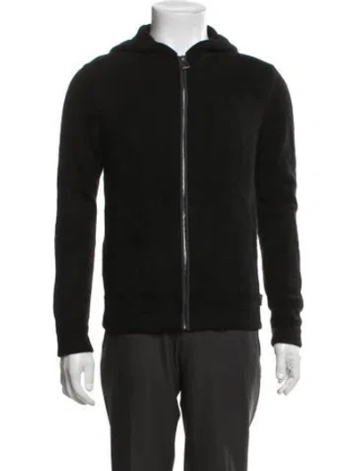 Pre-owned Aether Cashmere Crew Neck Hoodie In Black