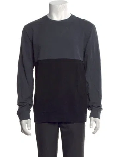 Pre-owned Aether Colorblock Pattern Crew Neck Sweatshirt In Black