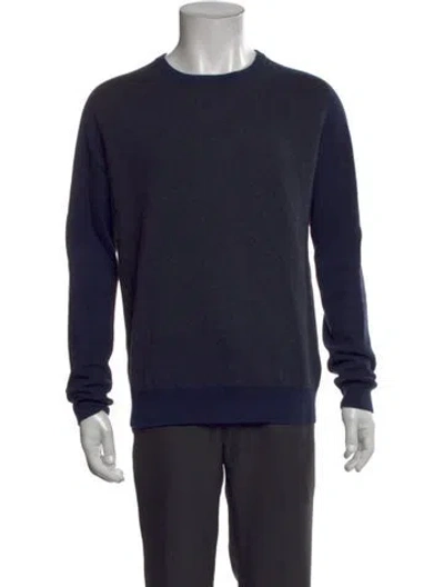 Pre-owned Aether Crew Neck Long Sleeve Pullover In Blue