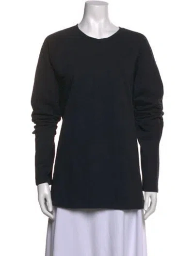 Pre-owned Aether Crew Neck Long Sleeve Top In Black