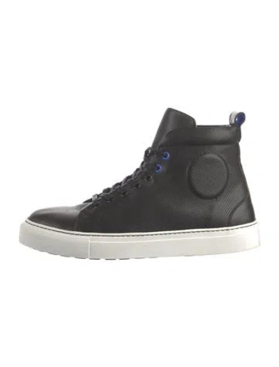 Pre-owned Aether Leather Sneakers In Black
