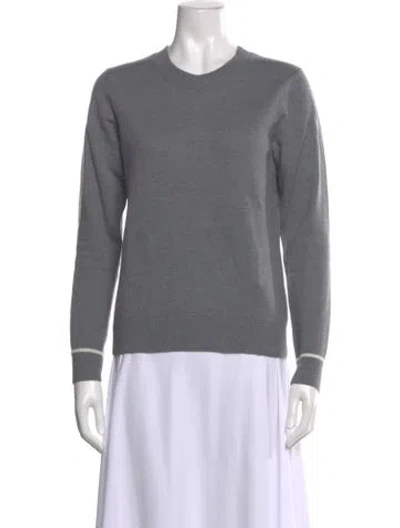 Pre-owned Aether Merino Wool Crew Neck Top In Gray