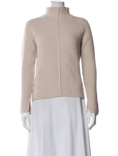 Pre-owned Aether Merino Wool Mock Neck Sweater In Neutral