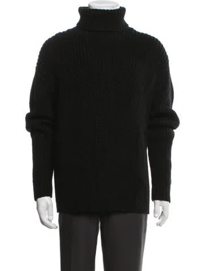 Pre-owned Aether Merino Wool Turtleneck Pullover In Black