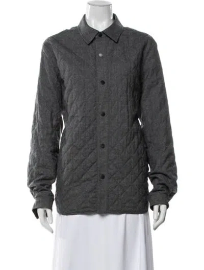 Pre-owned Aether Virgin Wool Jacket In Grey