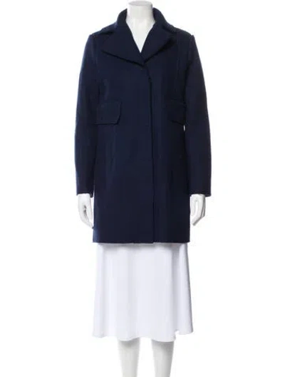 Pre-owned Aether Virgin Wool Peacoat In Blue