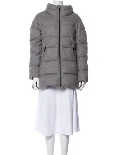 Pre-owned Aether Wool Down Jacket In Gray