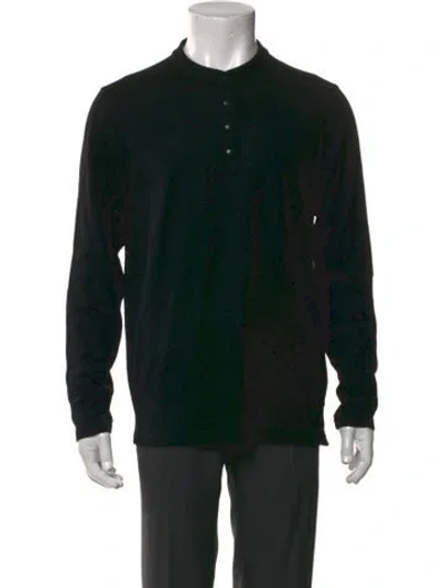 Pre-owned Aether Wool Long Sleeve Shirt In Black