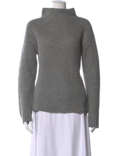 Pre-owned Aether Wool Mock Neck Sweater In Grey