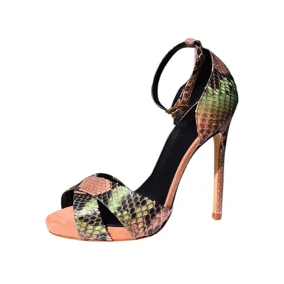 Aethra Shoes Women's Anther Ankle Strap Sandal Stiletto Heels In Multi