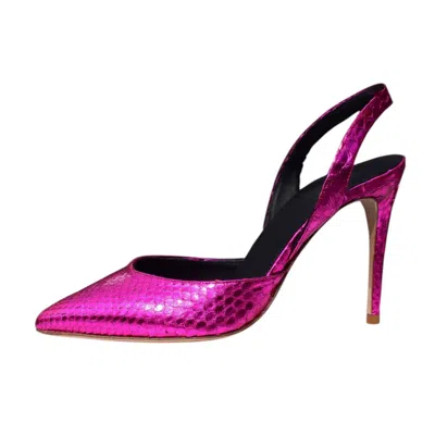 Aethra Shoes Women's Pink Aethra Fuchsia Leather Slingback