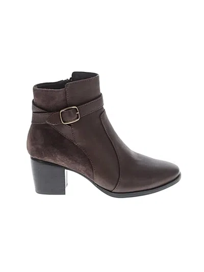 Pre-owned Aetrex Ankle Boots In Brown
