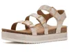 Aetrex Aria Adjustable Platform Sandals In Neutral