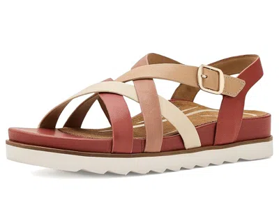 Aetrex Carmen Platform Sandals In Brown