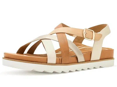 Aetrex Carmen Platform Sandals In Gold