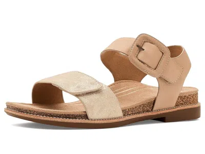 Aetrex Claire Adjustable Sandal In Gold